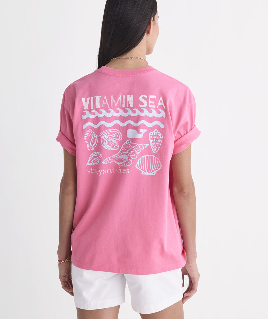 Vineyard Vines W SS Vitamin Sea Boyfriend Crew Tee BAHAMA BREEZE
