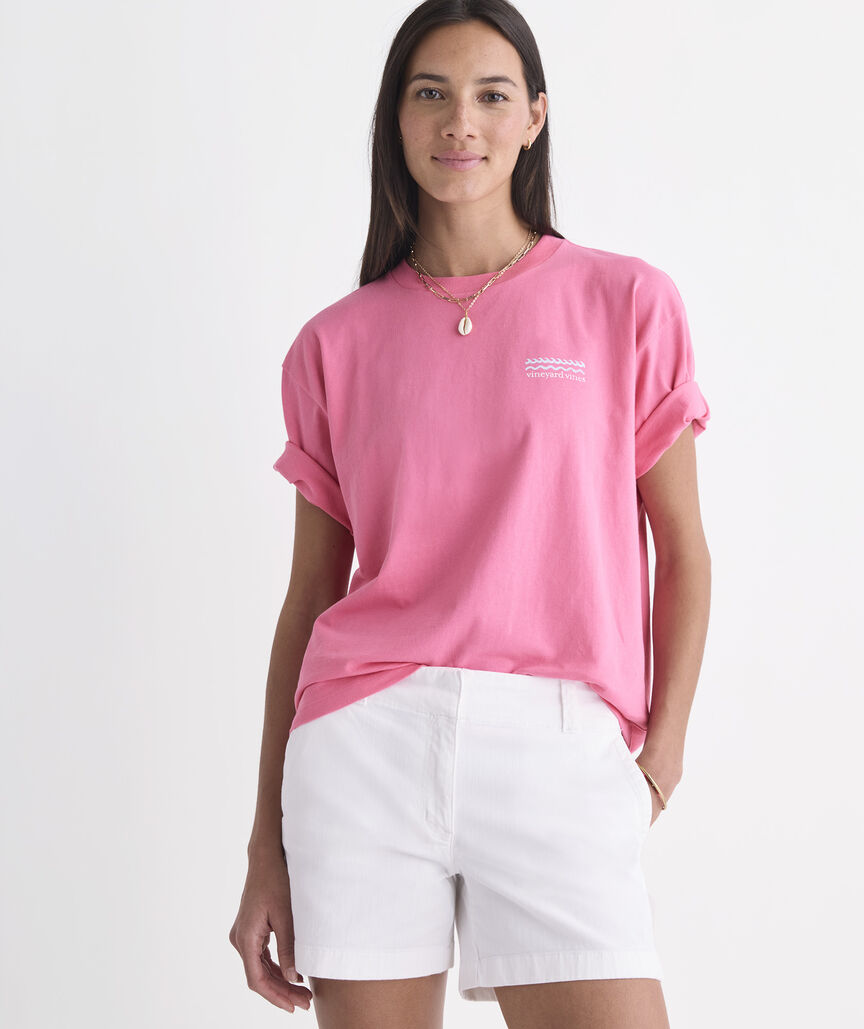 Vineyard Vines W SS Vitamin Sea Boyfriend Crew Tee BAHAMA BREEZE