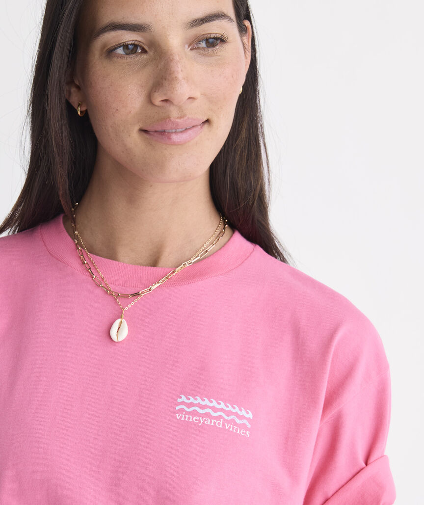 Vineyard Vines W SS Vitamin Sea Boyfriend Crew Tee BAHAMA BREEZE