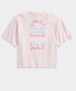 Vineyard Vines W SS USA Freedom Crop Tee PINK DRINK