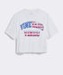 Vineyard Vines W SS USA Boxy Crop Tee WHITE