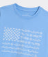 Vineyard Vines W SS Beach Icon US Flag Boxy Tee SERENITY BLUE