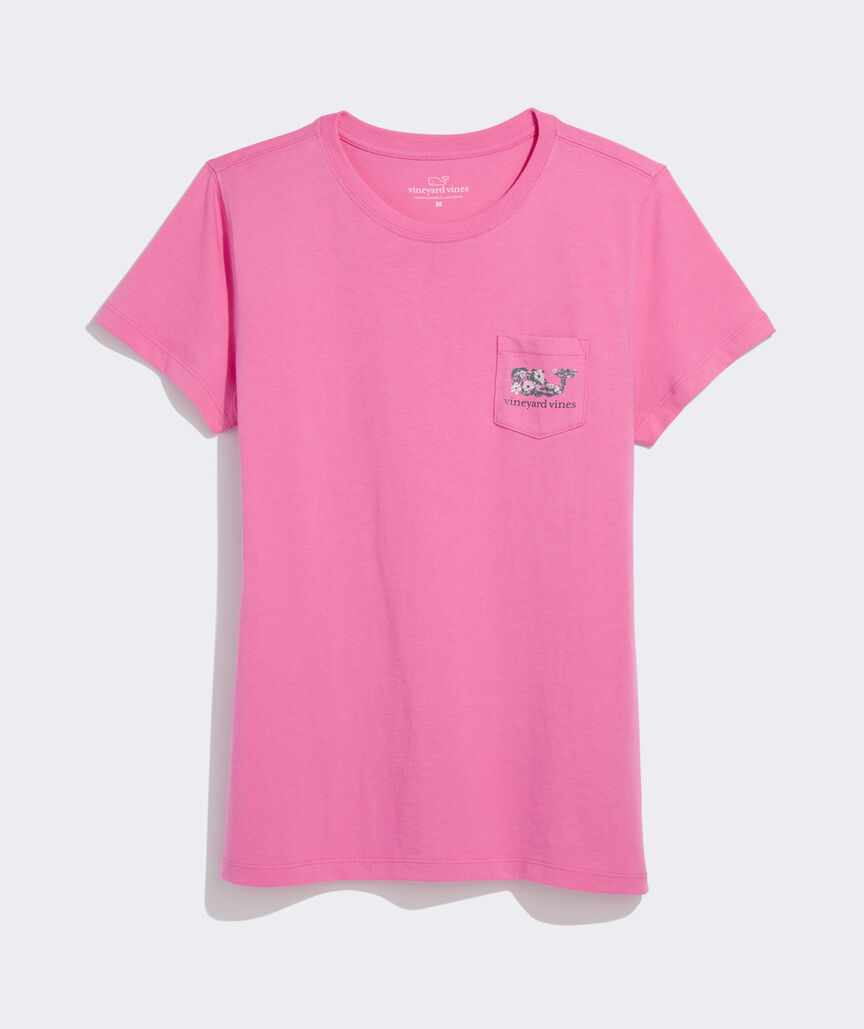 Vineyard Vines W SS Magnolia Block Print Whale Tee