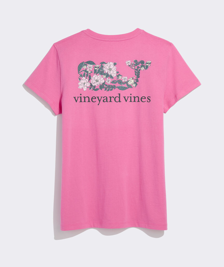Vineyard Vines W SS Magnolia Block Print Whale Tee