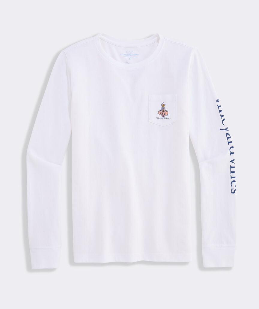 Vineyard Vines W LS Pumpkin Tee WHITE CAP