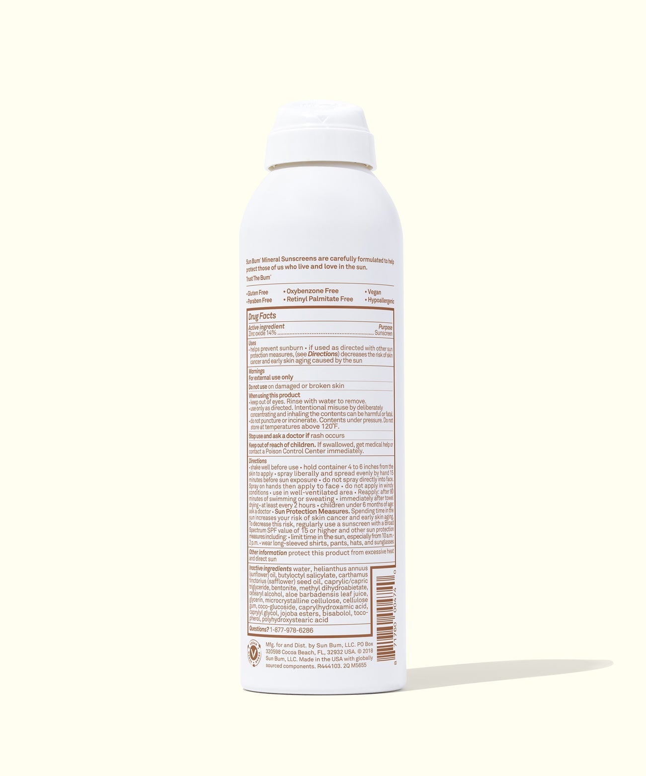 Sun Bum SPF 30 Mineral Sunscreen Spray 6 oz