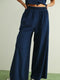 Miou Muse W Dye And Wash Knitted Pant INDIGO