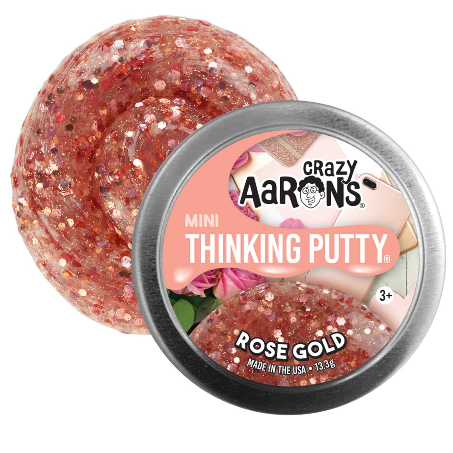 Crazy Aaron's Thinking Putty Mini ROSE GOLD