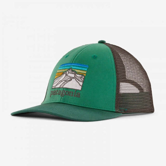 Patagonia Line Ridge Logo Trucker Hat GATHER GREEN