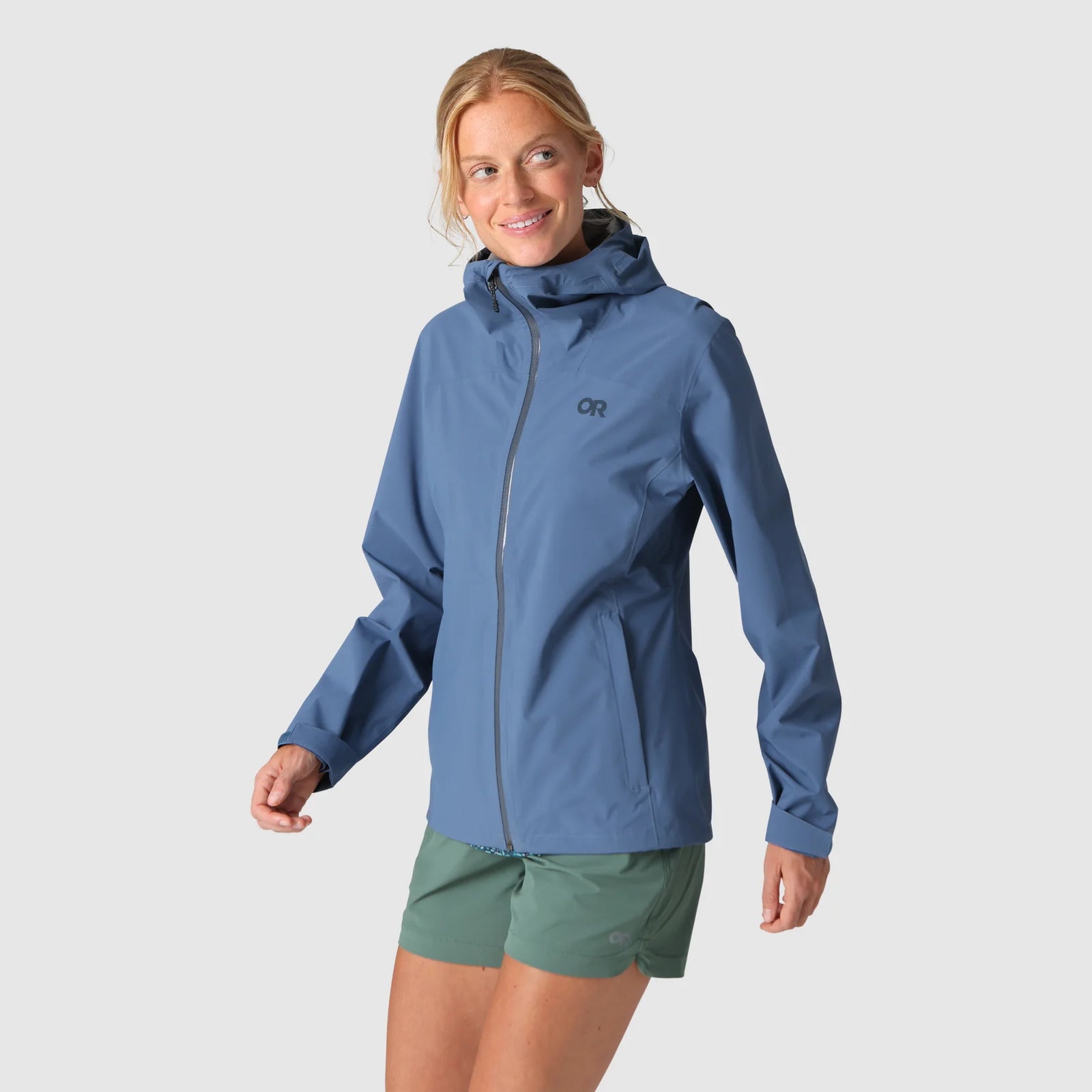 Outdoor Research W Stratoburst Stretch Rain Jacket SKYLINE
