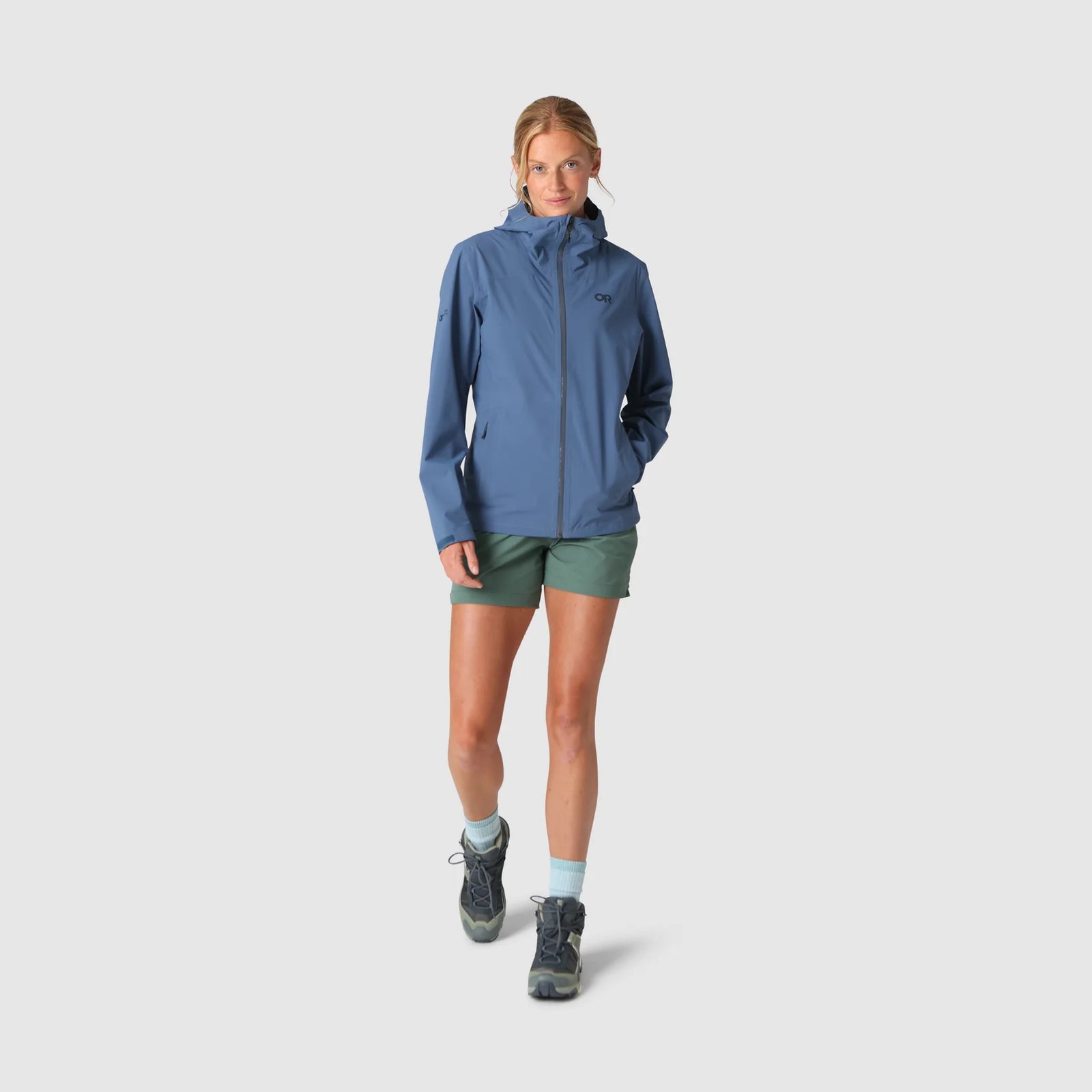Outdoor Research W Stratoburst Stretch Rain Jacket SKYLINE