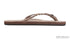 Rainbow W Flirty Braidy Single Layer Premier Leather 1/2" Narrow Strap DARK BROWN