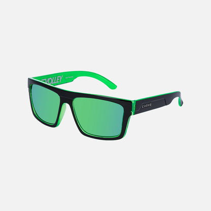 Carve Eyewear Volley GLOSS BLACK/GREEN IRIDIUM