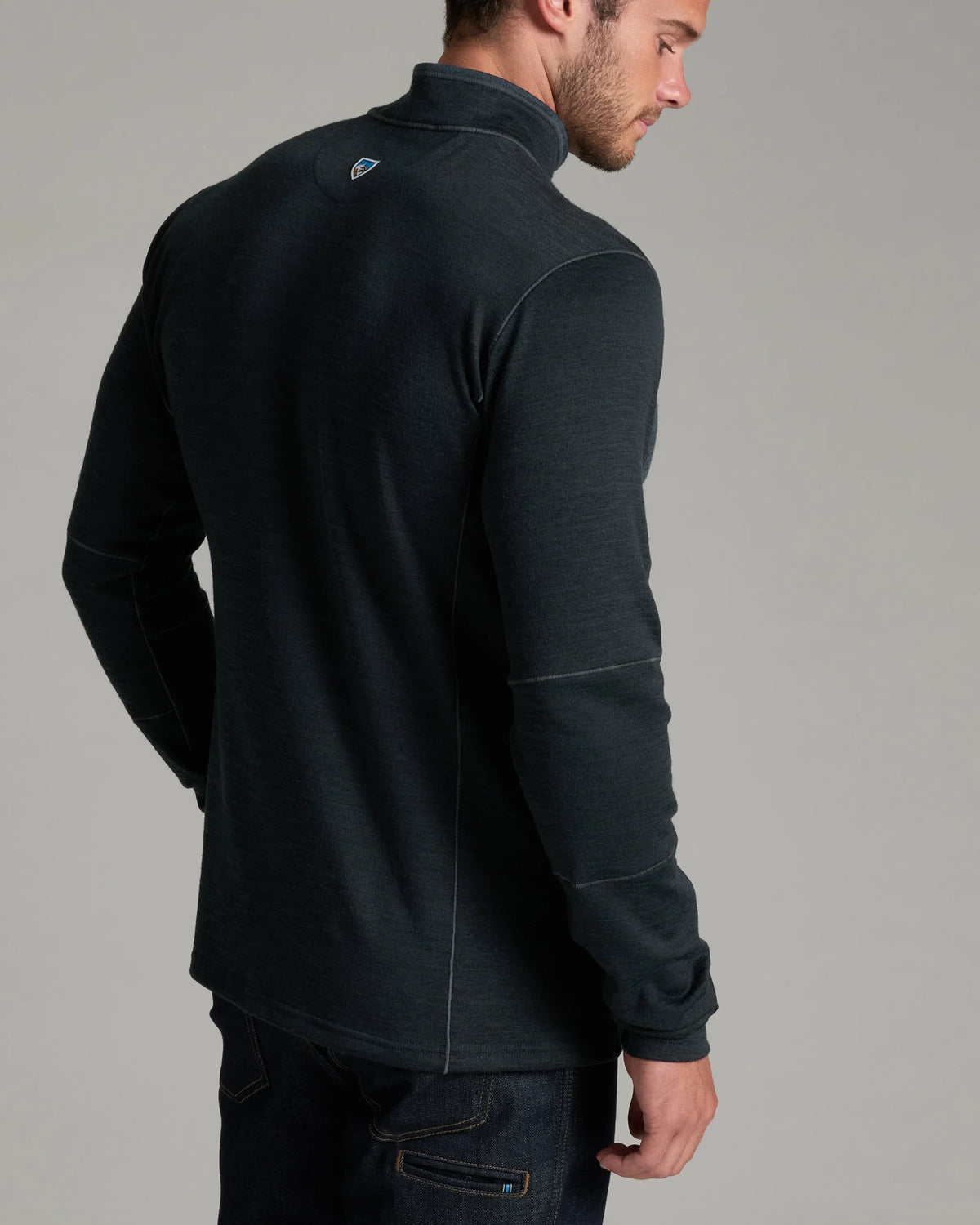 KUHL M Ryzer 1/4 Zip Sweater Knit INK BLUE