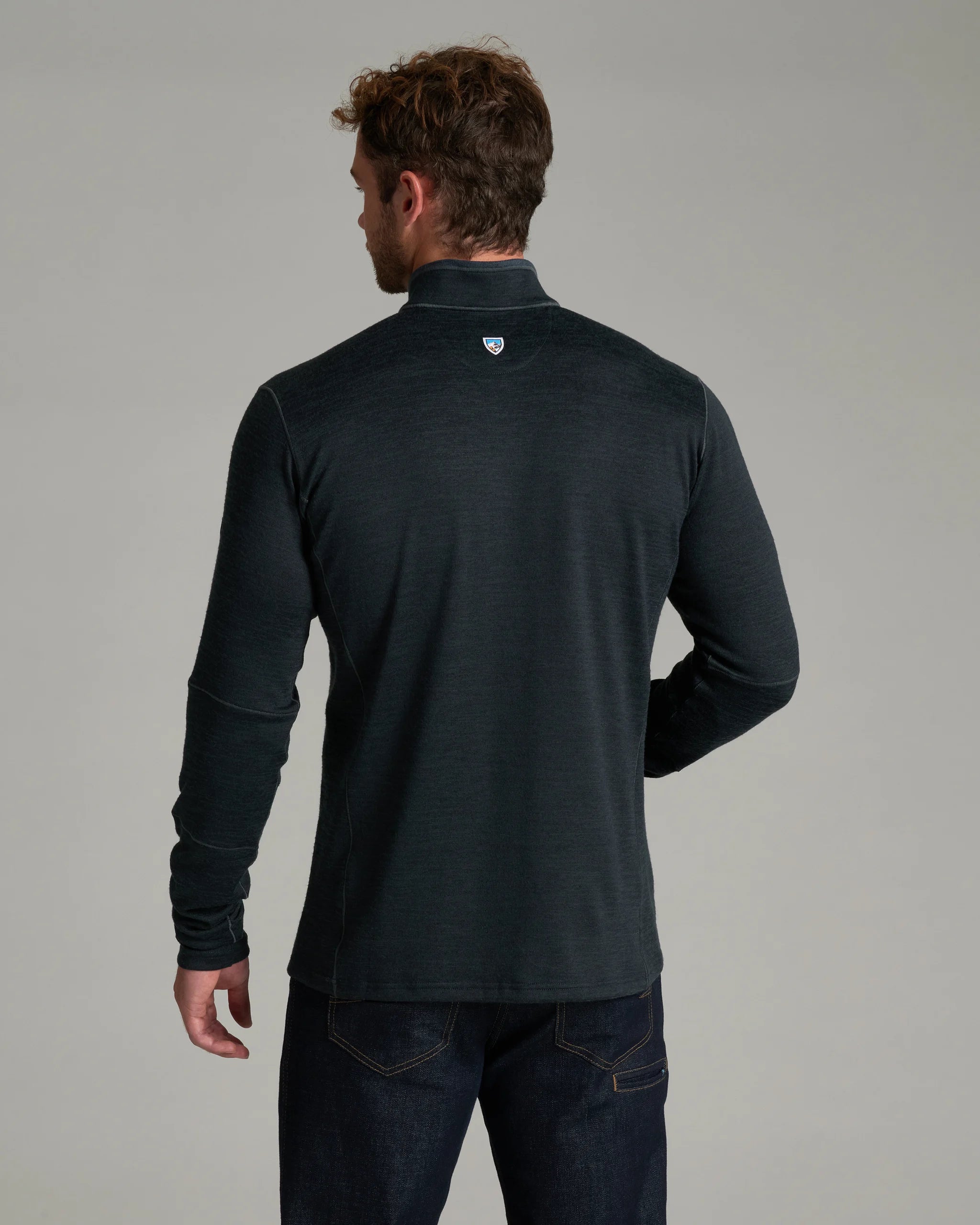KUHL M Ryzer 1/4 Zip Sweater Knit INK BLUE