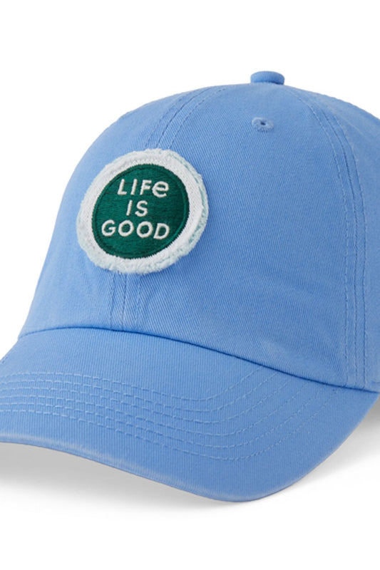 Life is Good Chill Cap Tattered Coin CORNFLOWER BLUE
