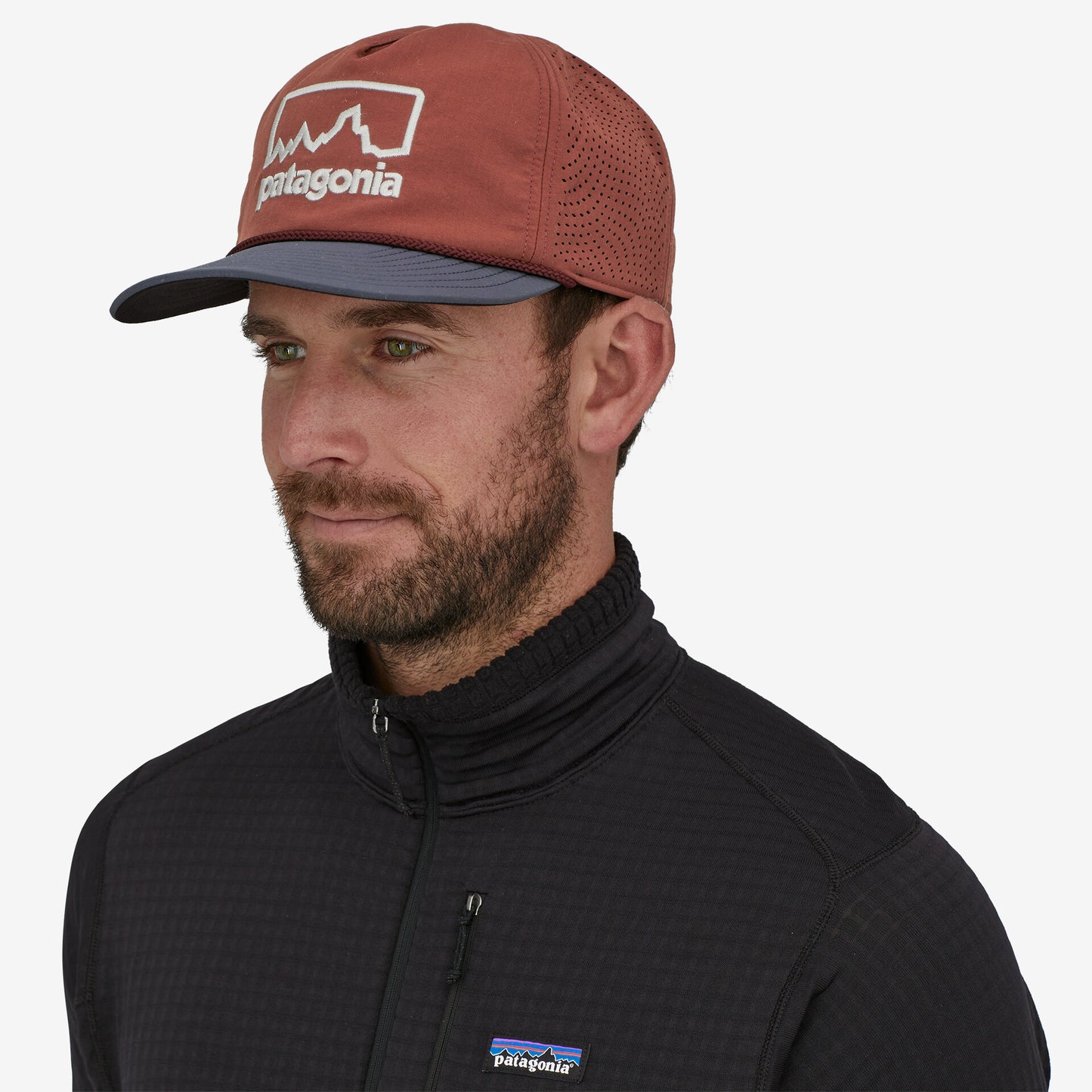 Patagonia Snowfarer Cap OUTLINE LOGO: FOX RED