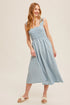 Hem & Thread Lace Trim Tank Dress SEAFOAM