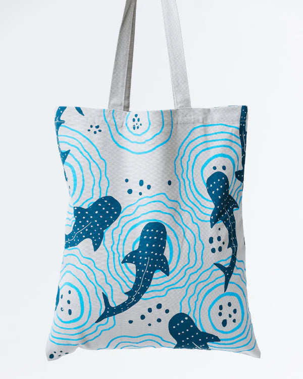 Sand Cloud Shark Ripples Everyday Tote GREY - Main Image