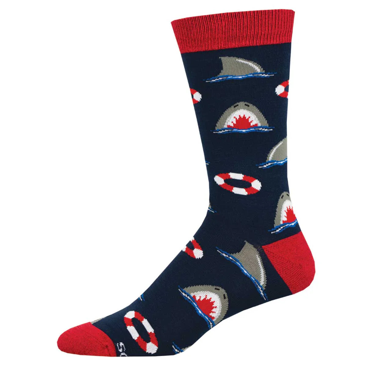 Socksmith M Bamboo Crew Chumming the Water NAVY