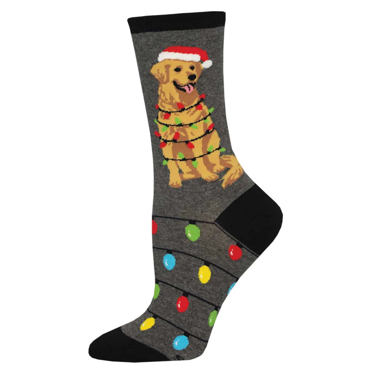 Socksmith W Dog Gone Lights GRAY HEATHER