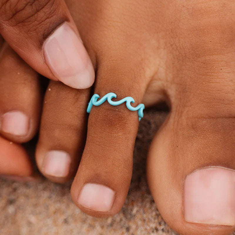 Pura Vida Enamel Delicate Toe Ring TURQUOISE