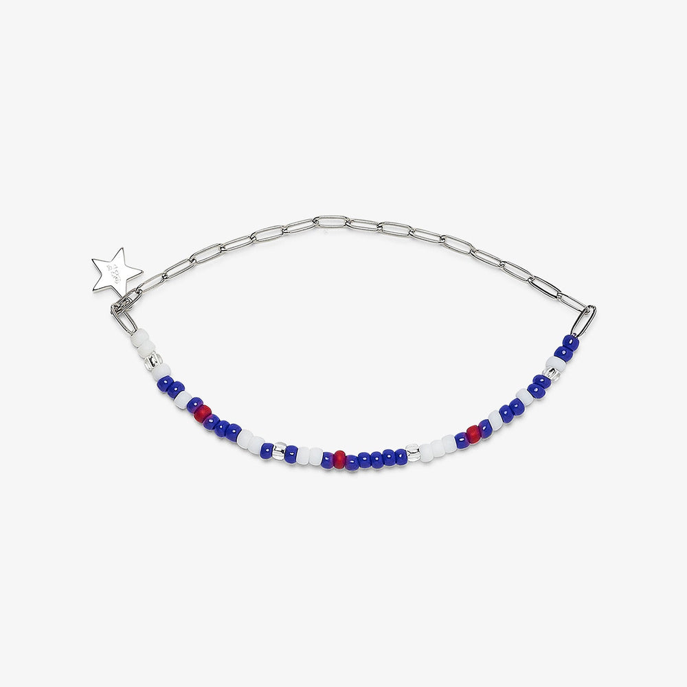 Pura Vida Homes For Troops Stretch Bracelet SILVER