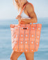 Sand Cloud Diamond Mudcloth Beach Tote BURNT CORAL