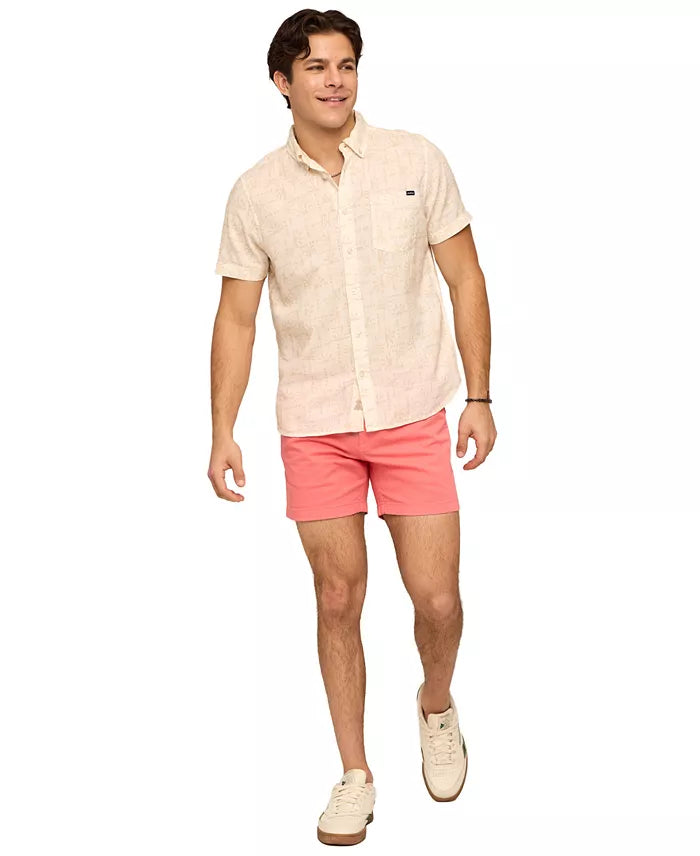 Chubbies M Performance Friday Shirt THE SURF SIGNAL TAN