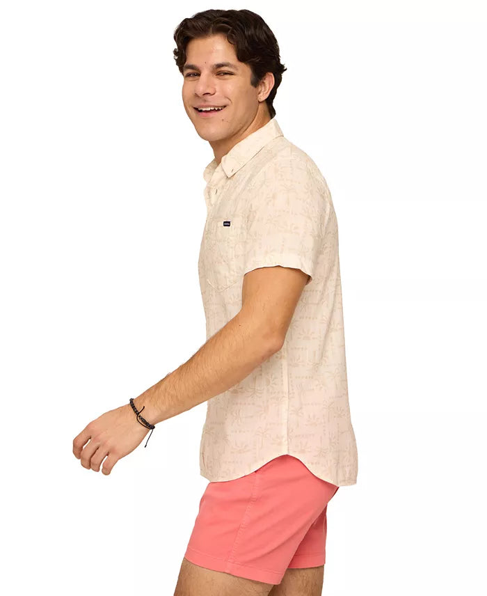 Chubbies M Performance Friday Shirt THE SURF SIGNAL TAN