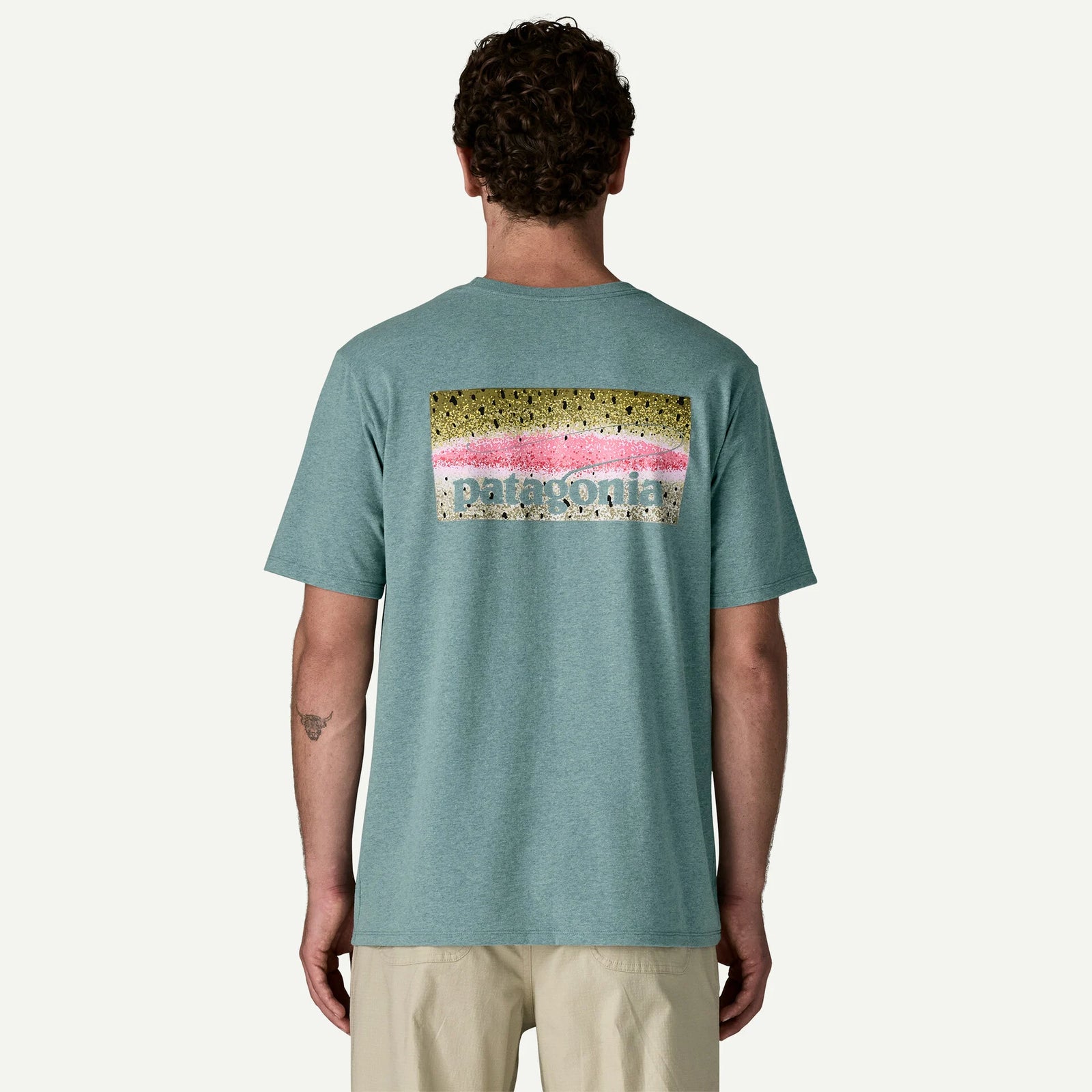 Patagonia M SS Take a Stand Responsibilitee RAINBOW RUN BLUE SAGE