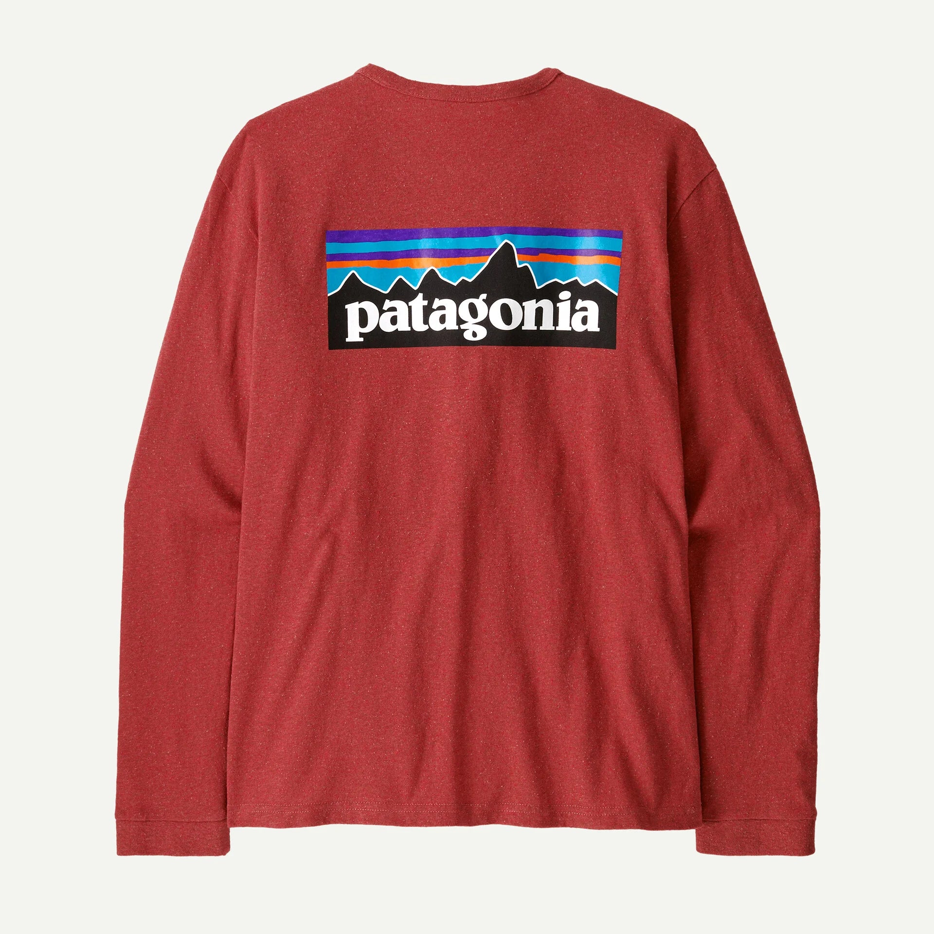Patagonia W LS P-6 Logo Tee POTTERS RED
