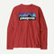 Patagonia W LS P-6 Logo Tee POTTERS RED