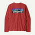 Patagonia W LS P-6 Logo Tee POTTERS RED