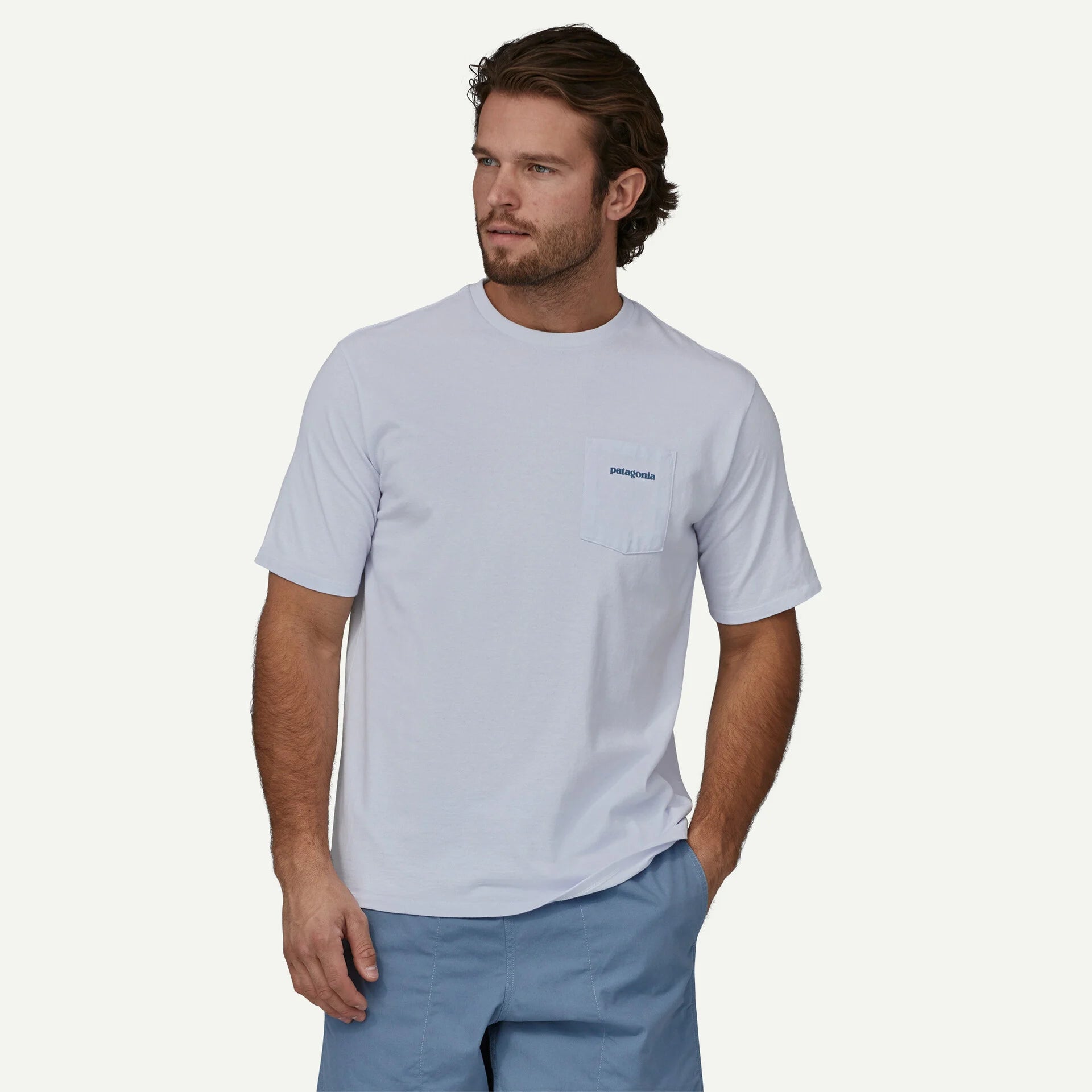Patagonia M SS Boardshort Logo Tee WHITE