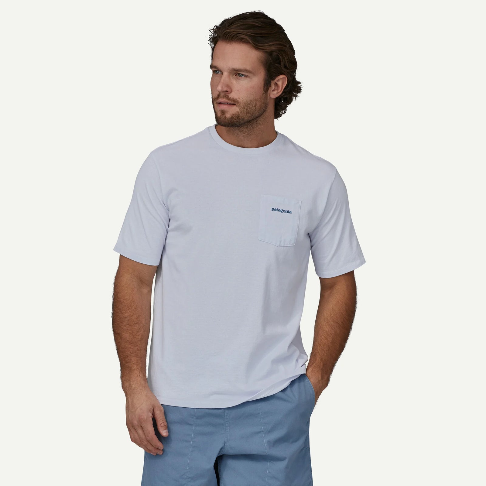 Patagonia M SS Boardshort Logo Tee WHITE