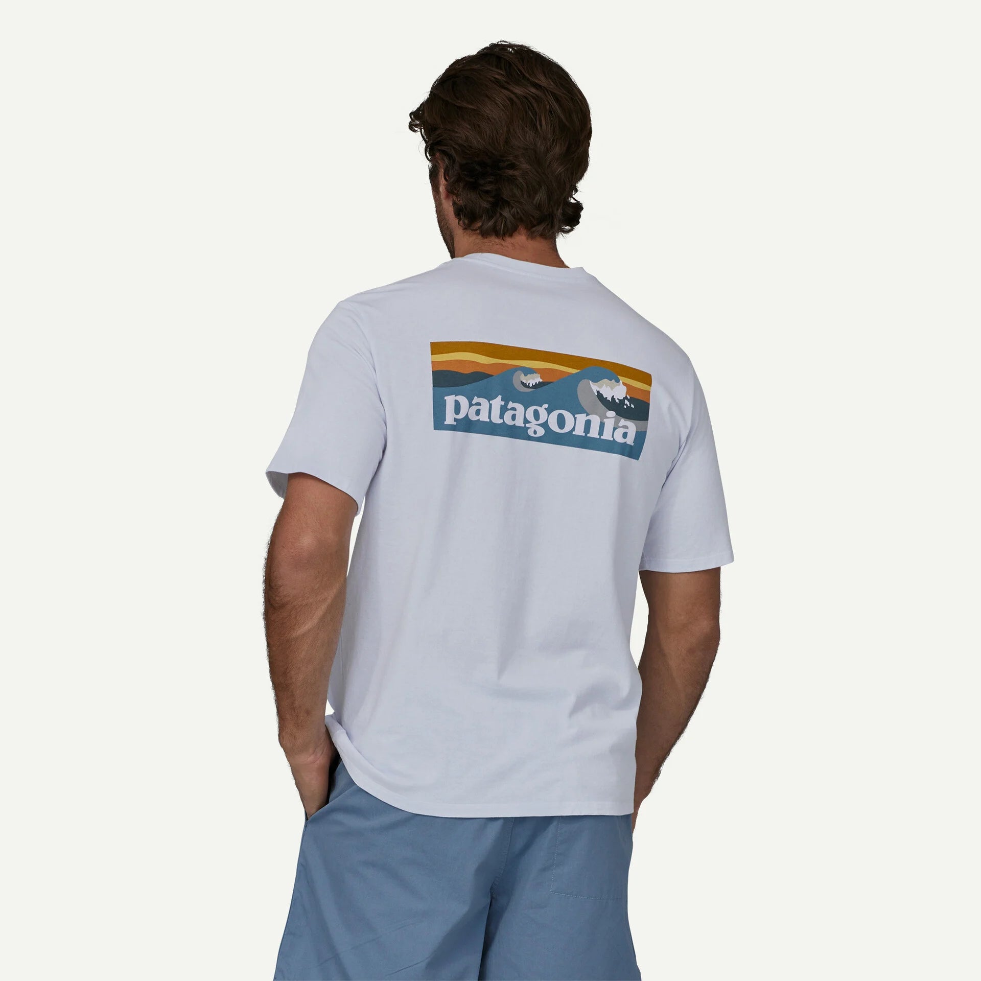 Patagonia M SS Boardshort Logo Tee WHITE