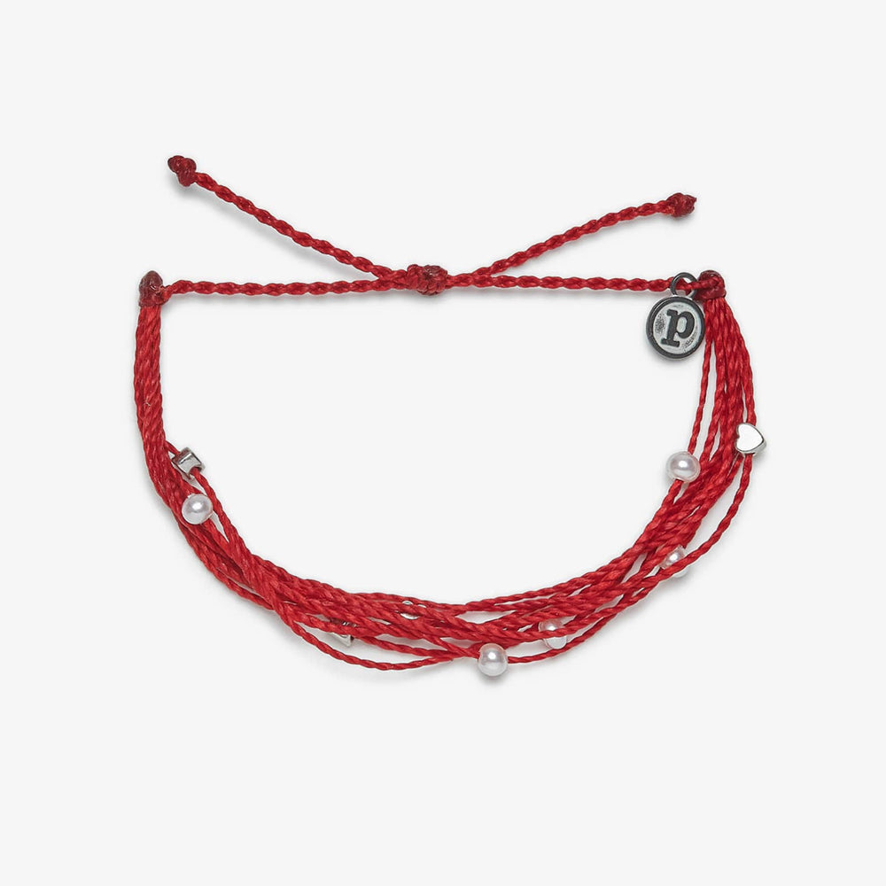 Pura Vida Charity Bracelet I Heart Malibu RED