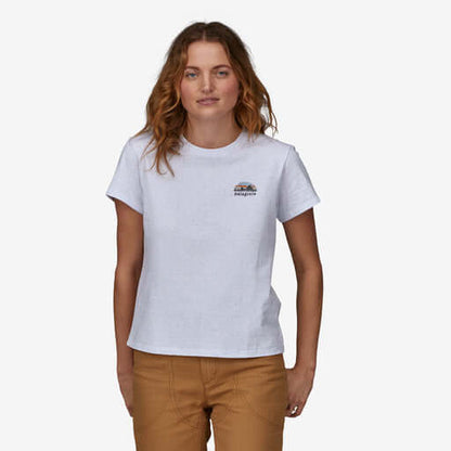 Patagonia W Skyline Stencil Responsibili-Tee WHITE