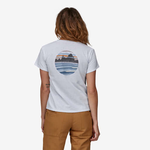 Patagonia W Skyline Stencil Responsibili-Tee WHITE