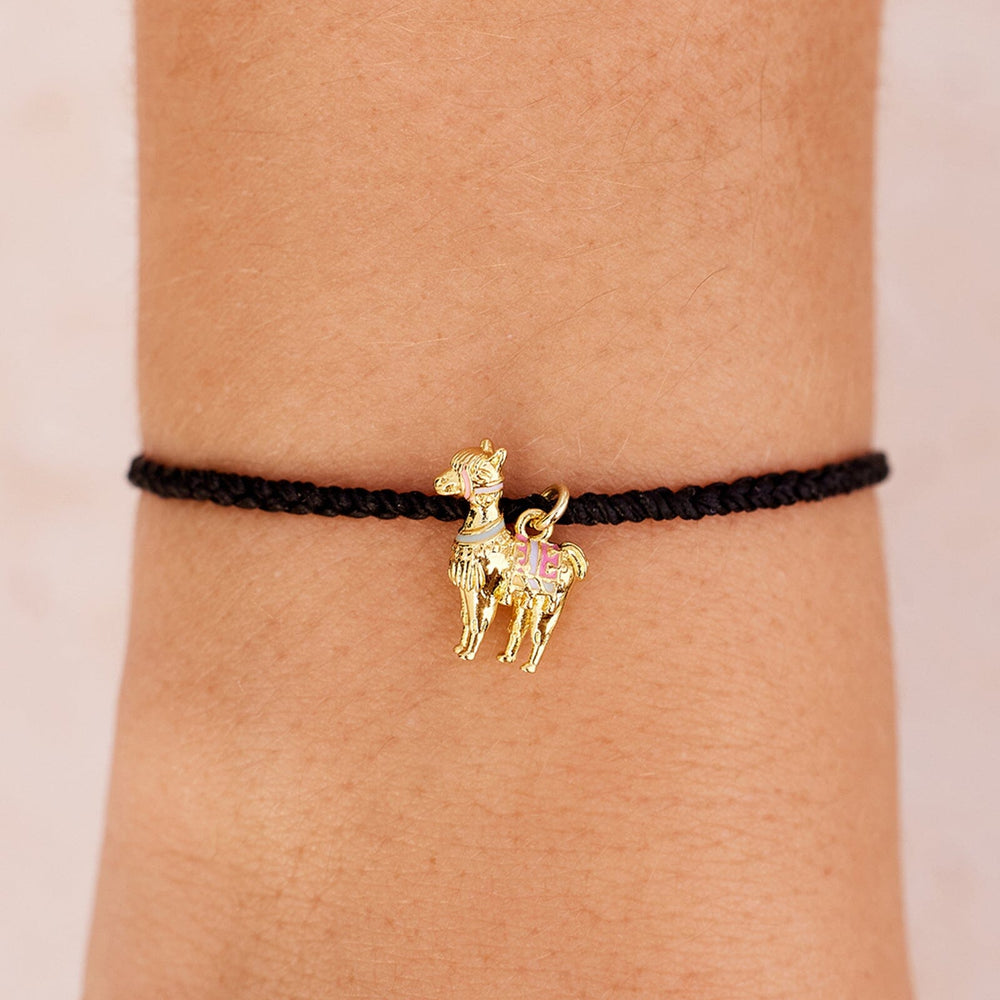 Pura Vida Llama Charm Bracelet BLACK