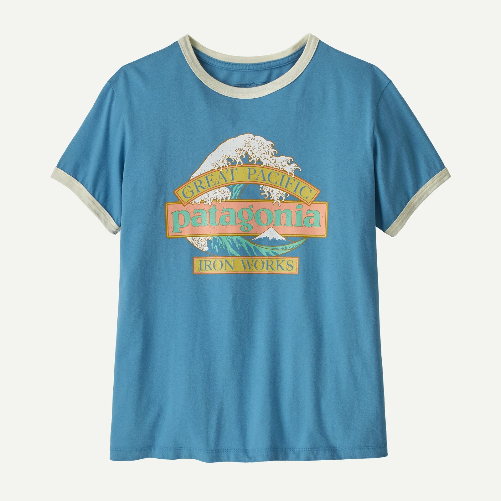 Patagonia W SS Great Waves Ringer Tee SHORE BLUE