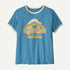 Patagonia W SS Great Waves Ringer Tee SHORE BLUE