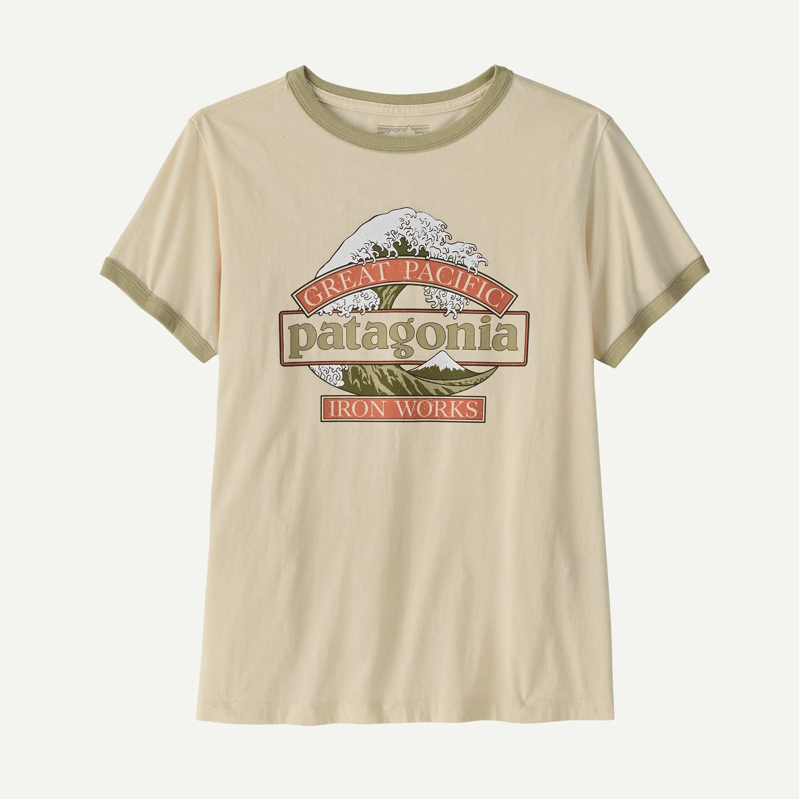 Patagonia W SS Great Waves Ringer Tee UNDYED NATURAL