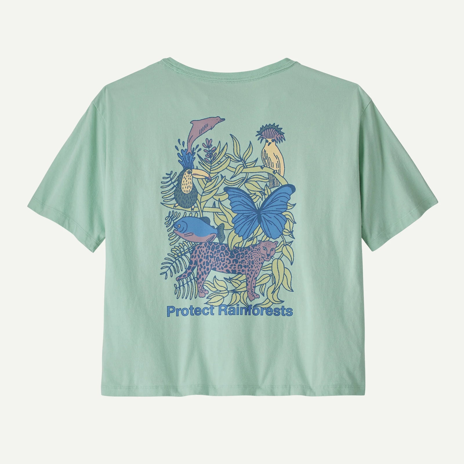 Patagonia W SS Protect Rainforests Easy Cut Tee THIN ICE