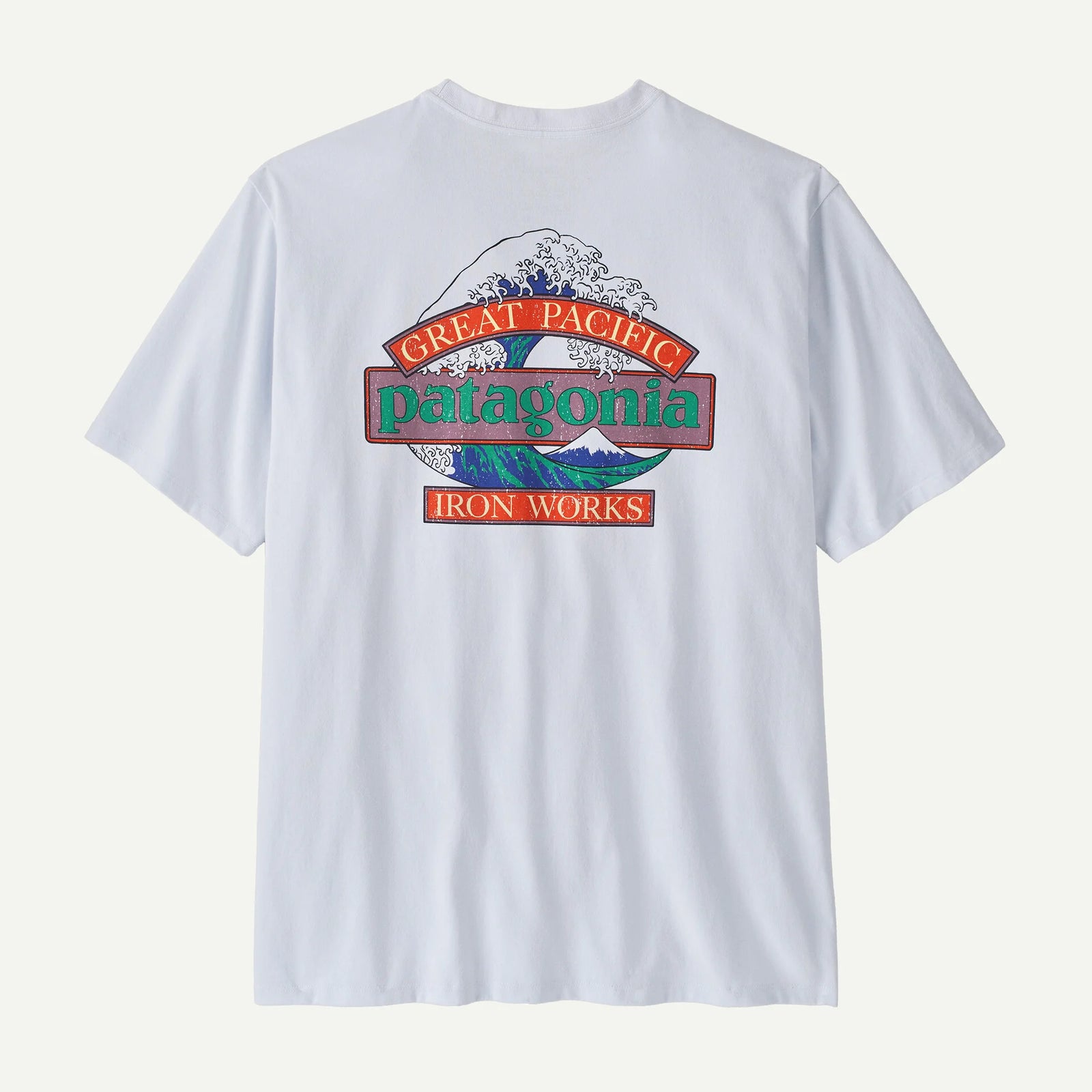Patagonia M SS Great Waves Responsibilitee WHITE