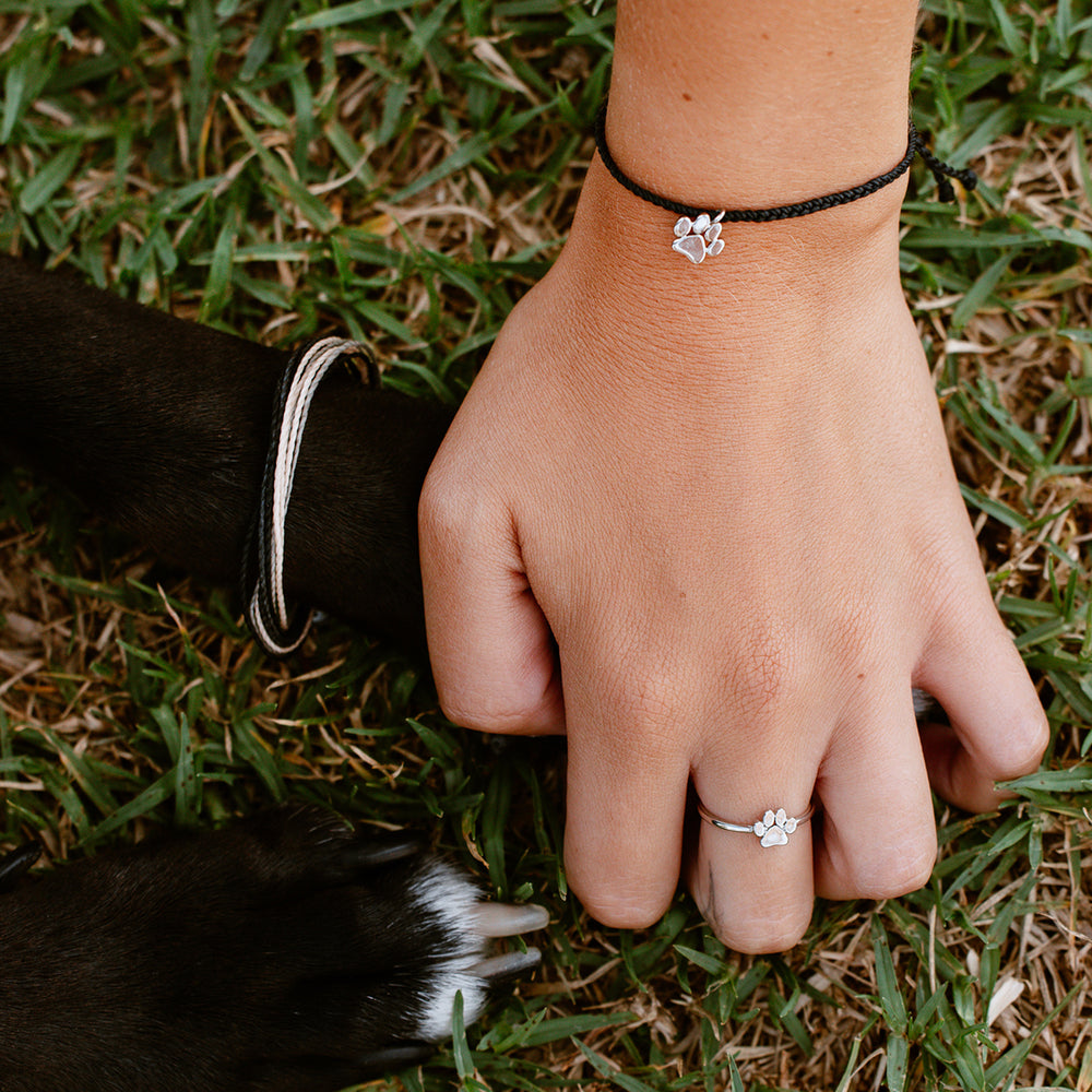 Pura Vida Paw Print Ring SILVER