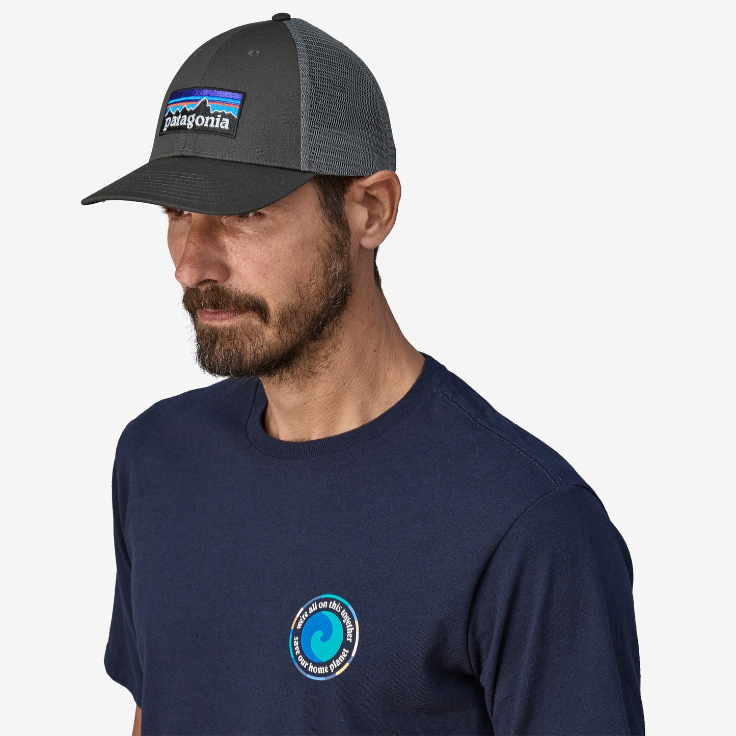 Patagonia P-6 Logo LoPro Trucker Hat FORGE GREY