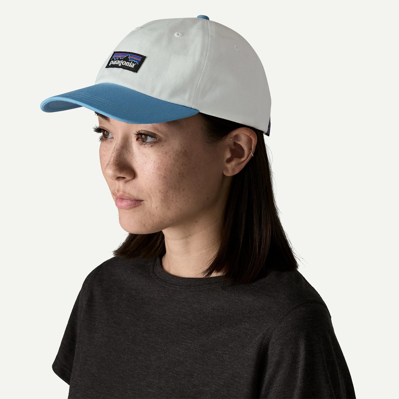 Patagonia P-6 Label Trad Cap BIRCH WHITE / SHORE BLUE