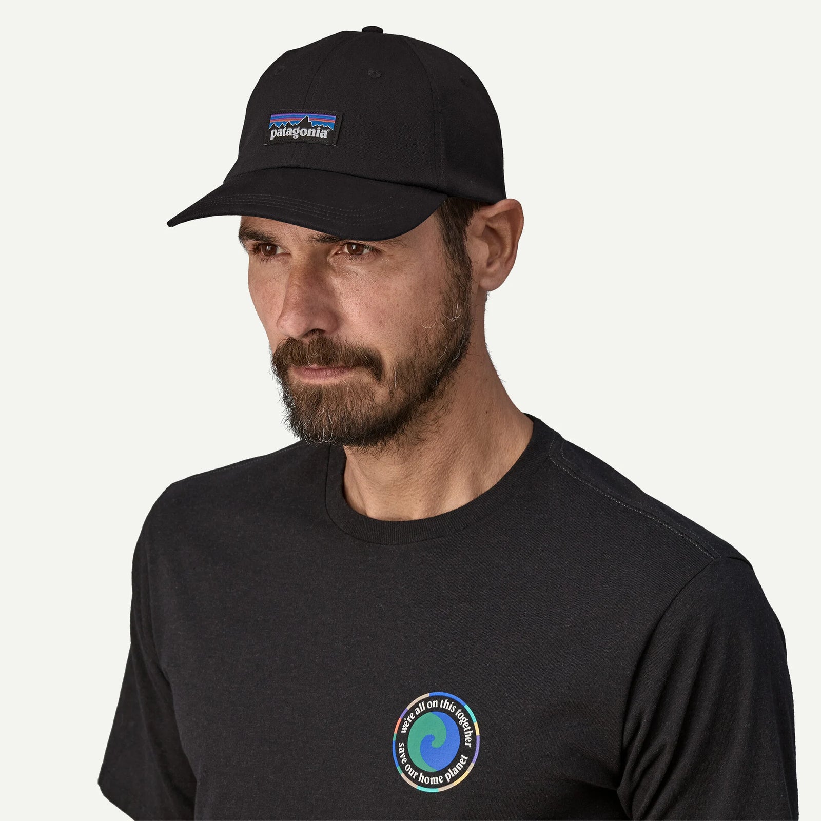 Patagonia P-6 Label Trad Cap BLACK